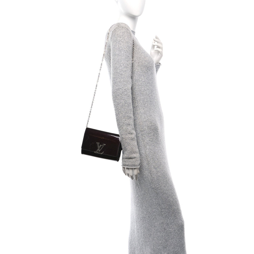 Patent Louise PM Chain Clutch Amarante