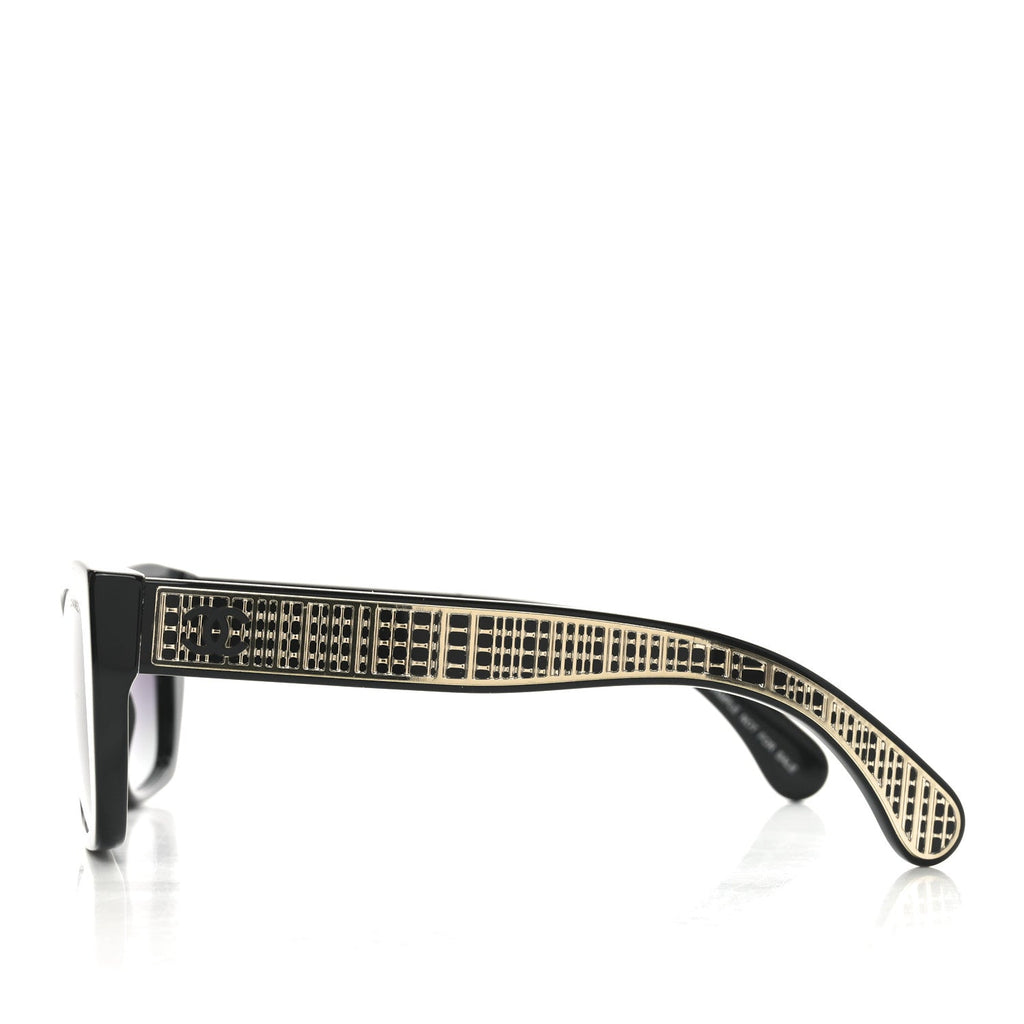 Acetate Metal Butterfly Sunglasses 71553 Black