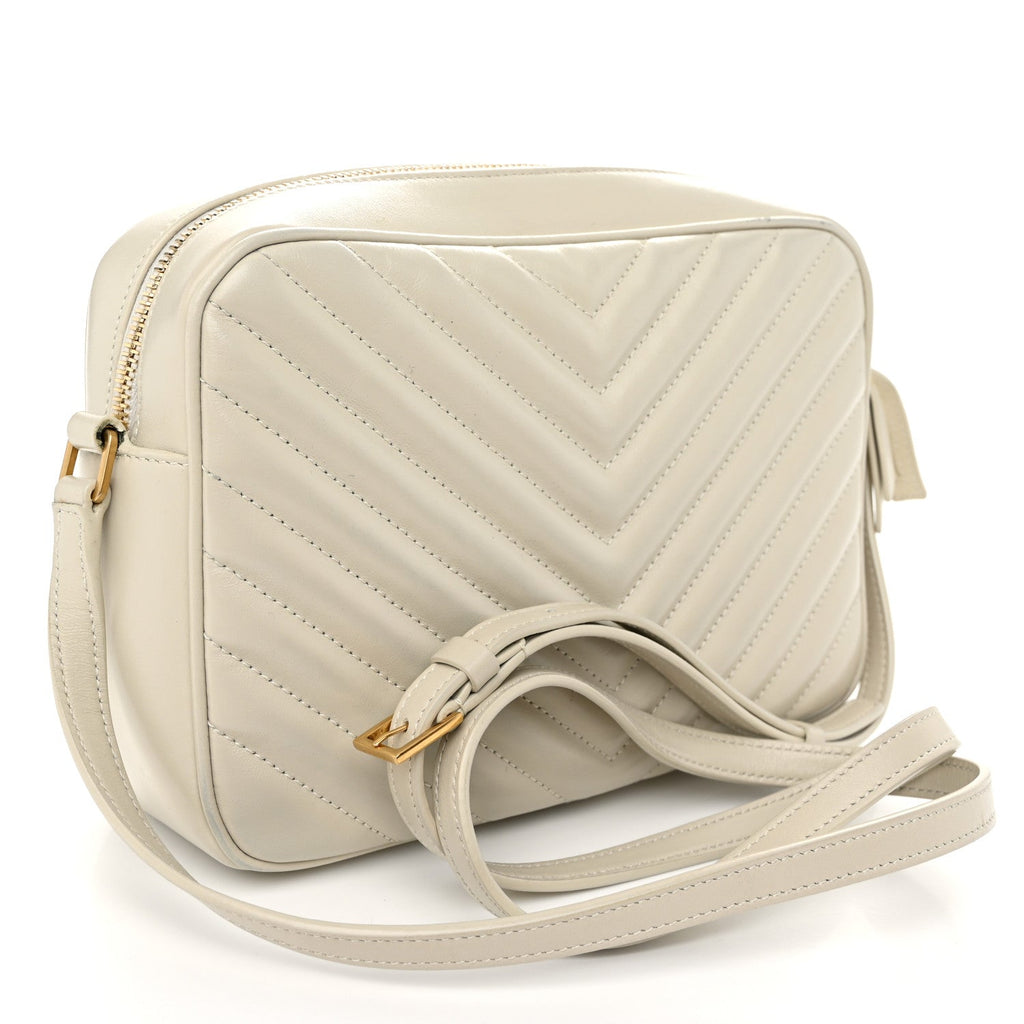Calfskin Matelasse Monogram Lou Camera Bag Crema Soft