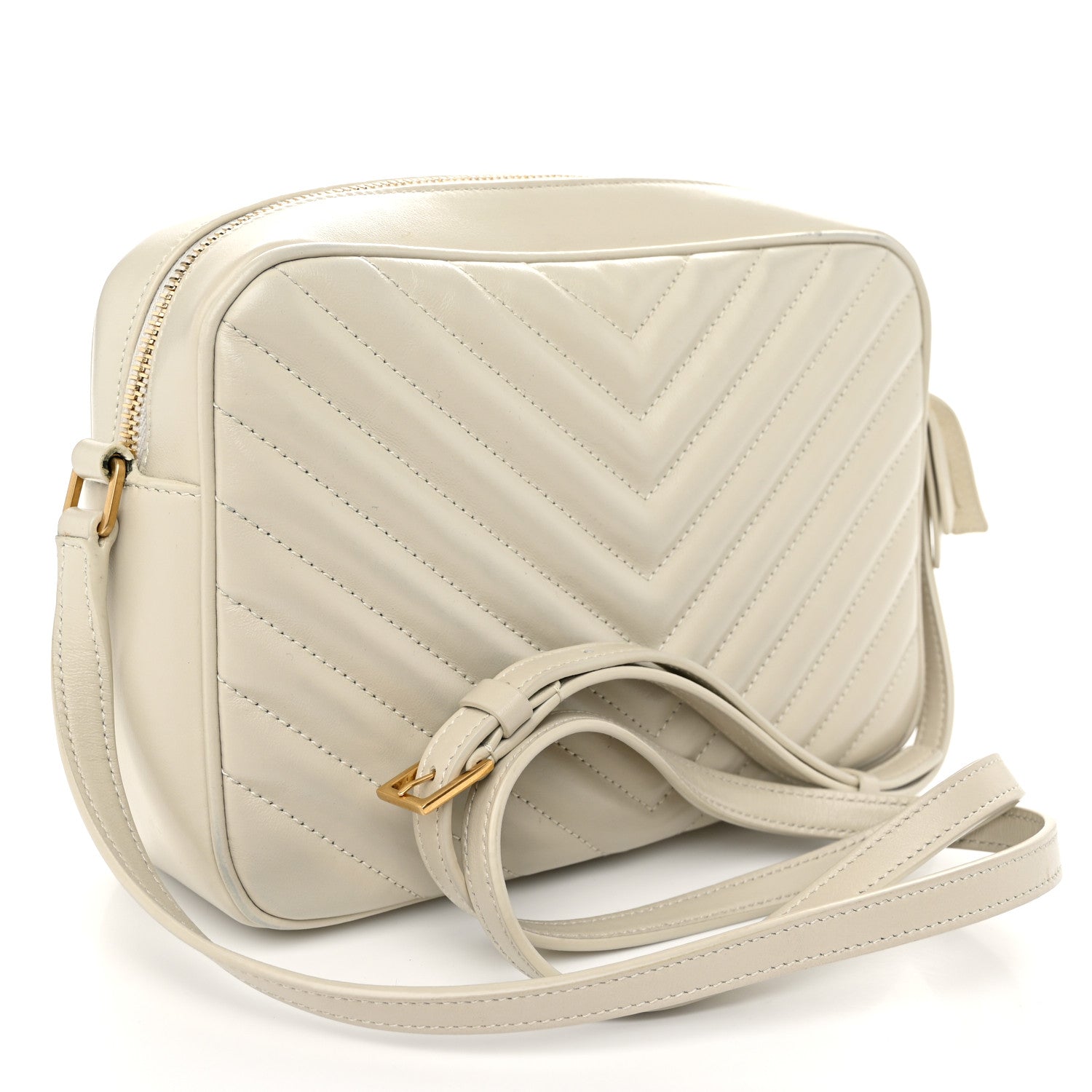 Calfskin Matelasse Monogram Lou Camera Bag Crema Soft