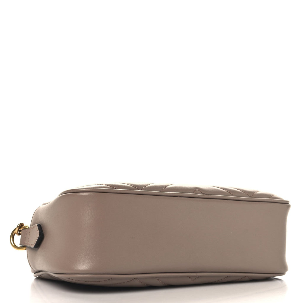 Calfskin Matelasse Small GG Marmont Chain Shoulder Bag Porcelain Rose