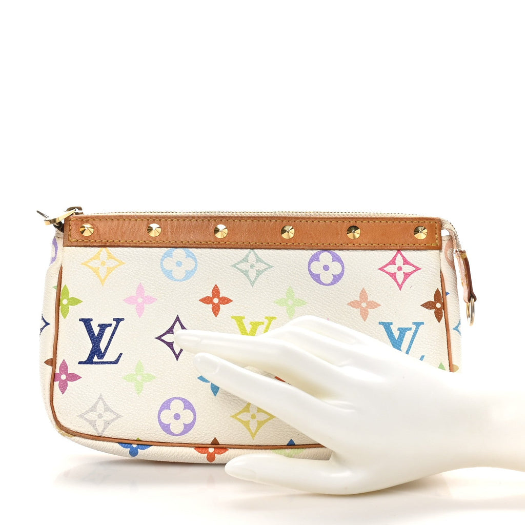 Monogram Multicolor Pochette Accessories White