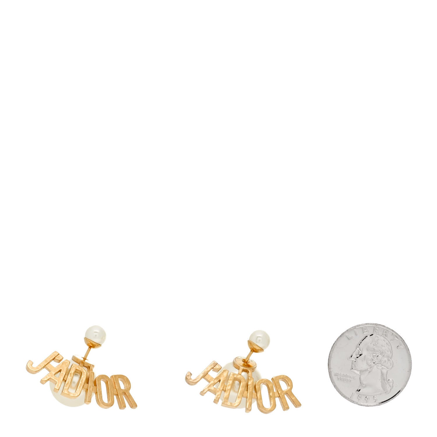Metal Pearl J'Adior Tribal Earrings Gold
