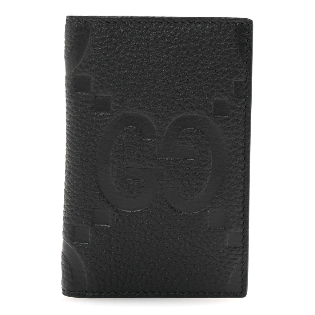 Piuma Calfskin Jumbo GG Embossed  Case Black