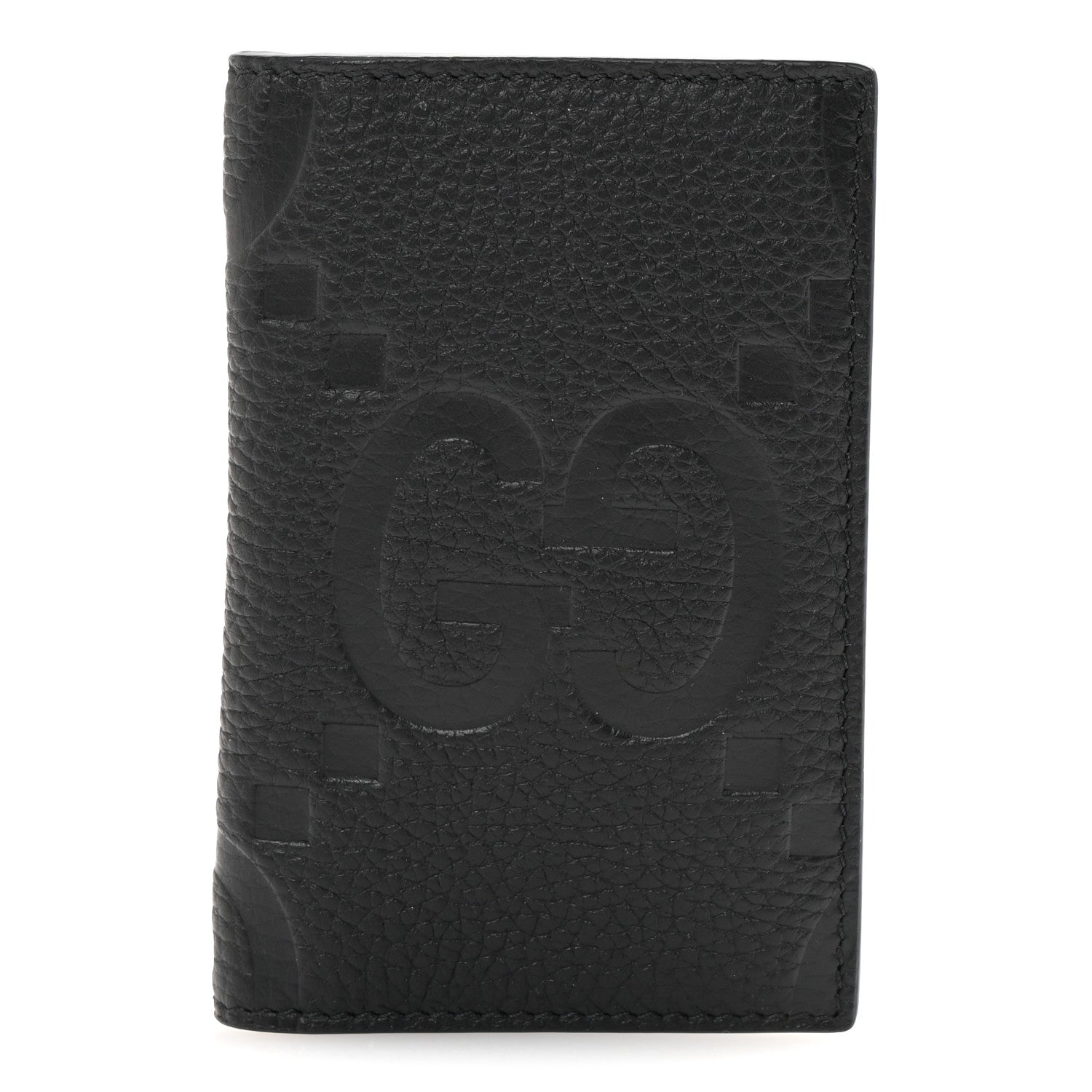 Piuma Calfskin Jumbo GG Embossed  Case Black