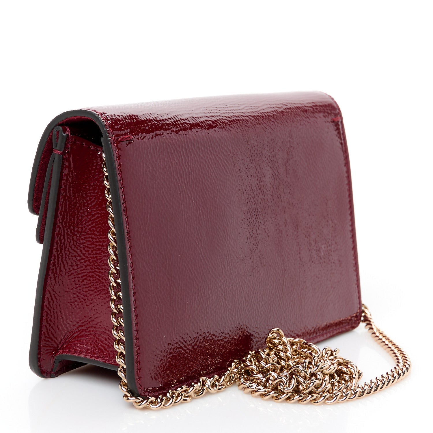 Crinkled Patent Mini Dionysus Shoulder Bag Rosso Ancora Red