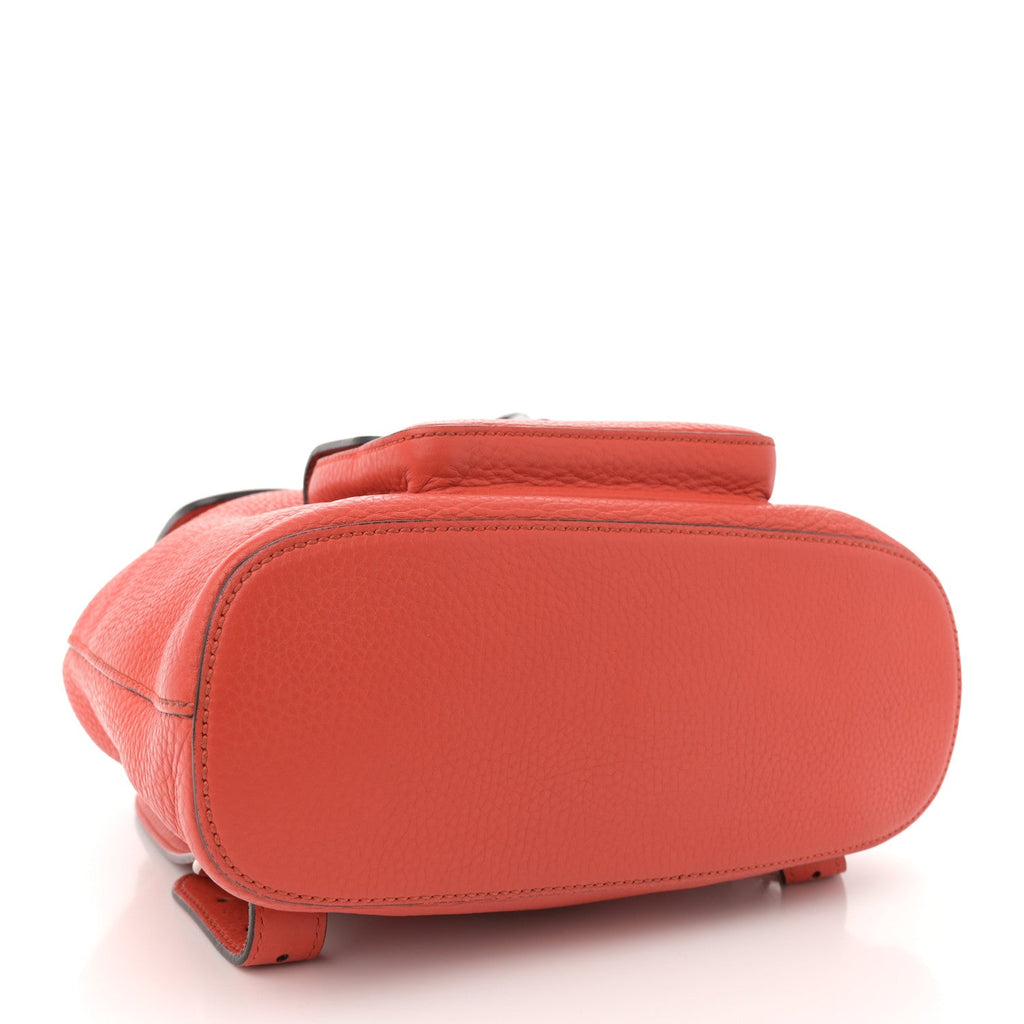 Calfskin Small Bamboo Backpack Orange