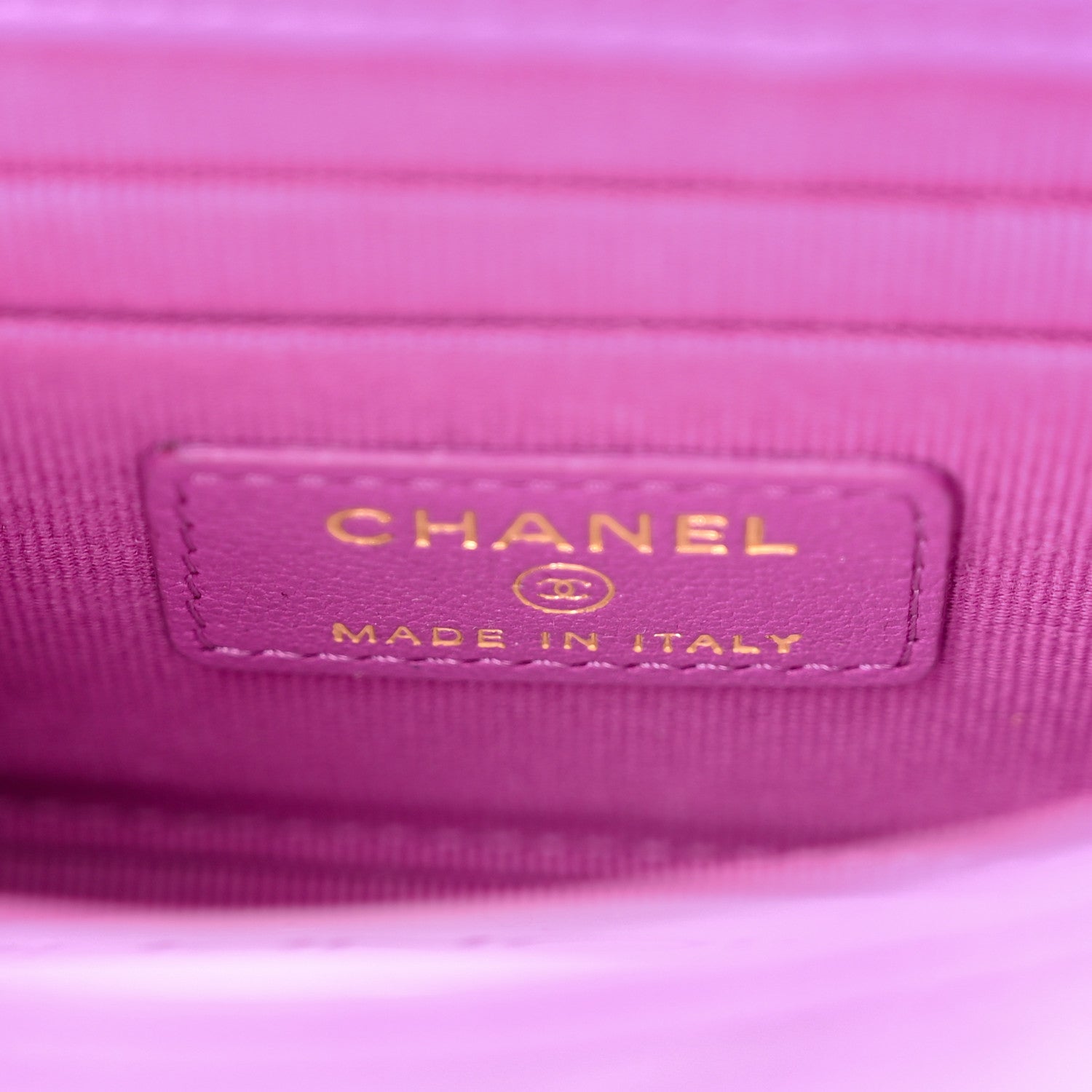 Lambskin Quilted Mini Trendy CC Clutch With Chain Purple