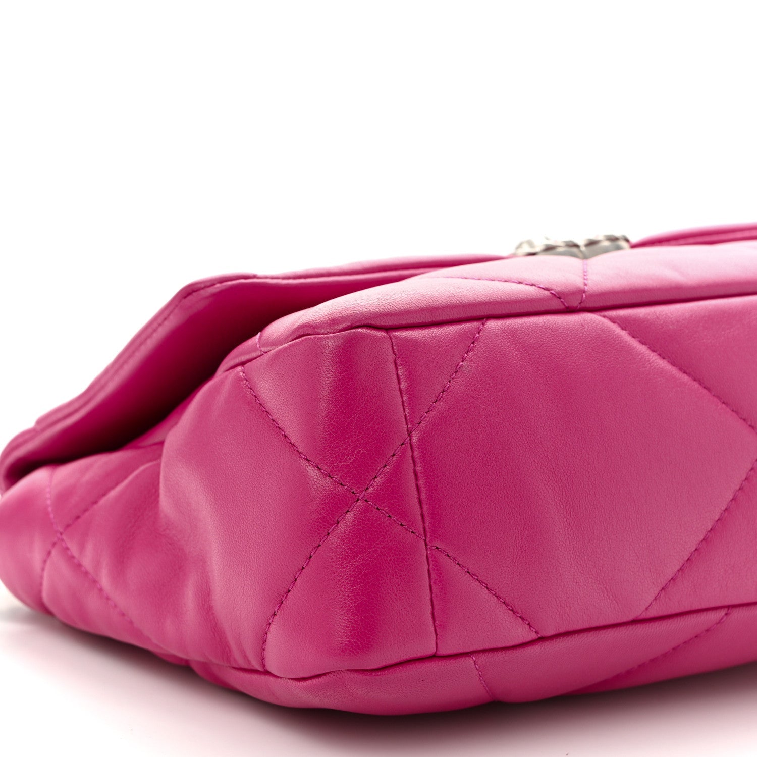 Lambskin Quilted Medium Chanel 19 Flap Dark Pink