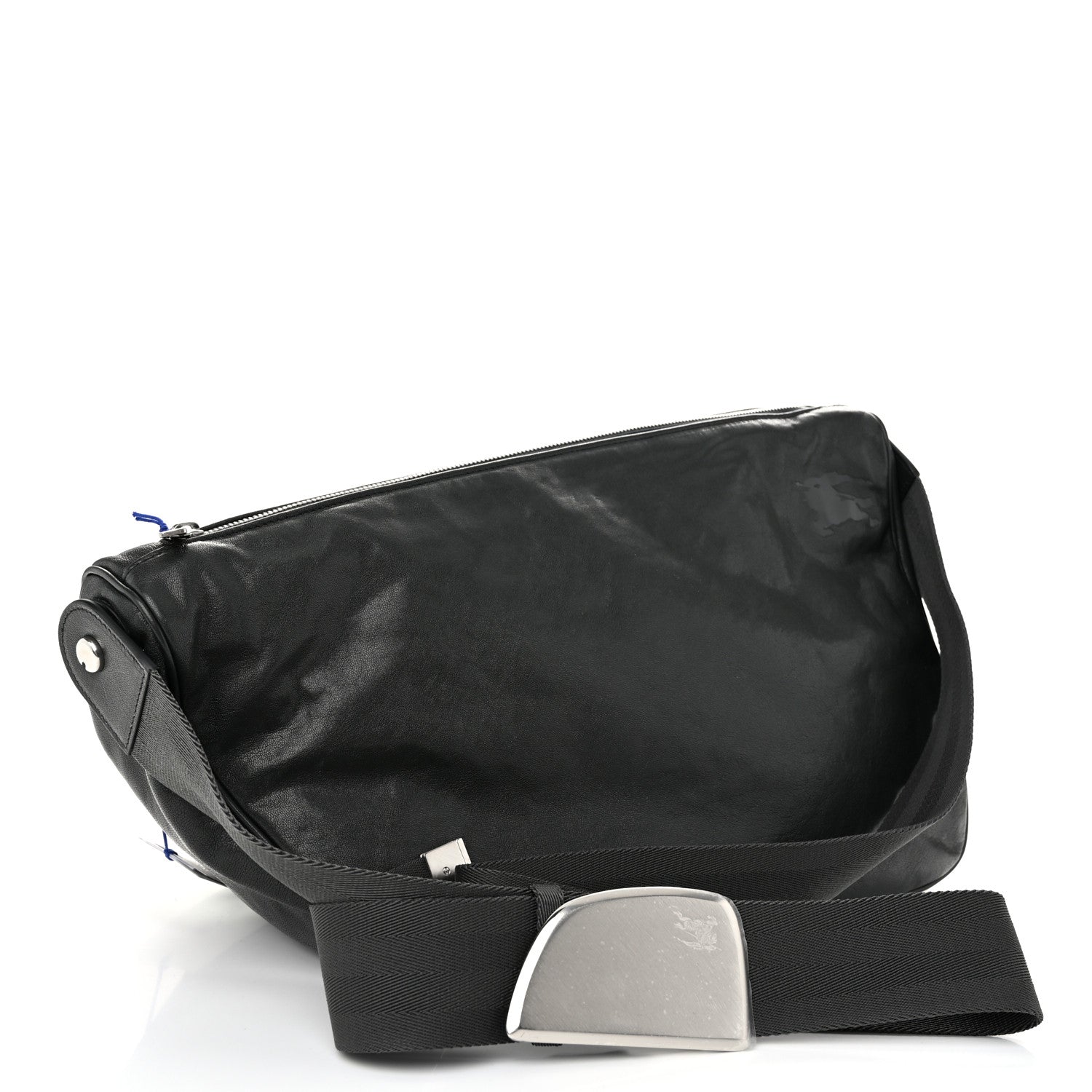 Calfskin Large Shield Messenger Bag Slate
