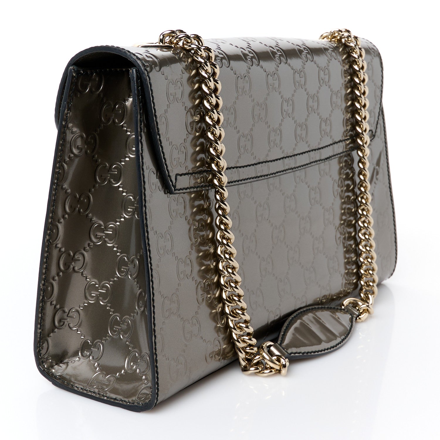 Shine Guccissima Medium Emily Chain Shoulder Bag Sasso