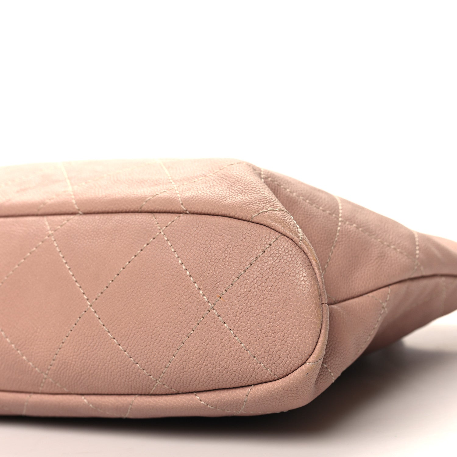 Caviar Quilted Shopping Tote Pink