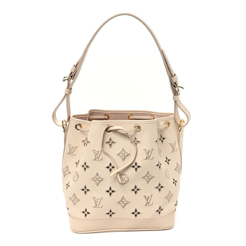 Calfskin Monogram Cutout Petit Noe Neutral