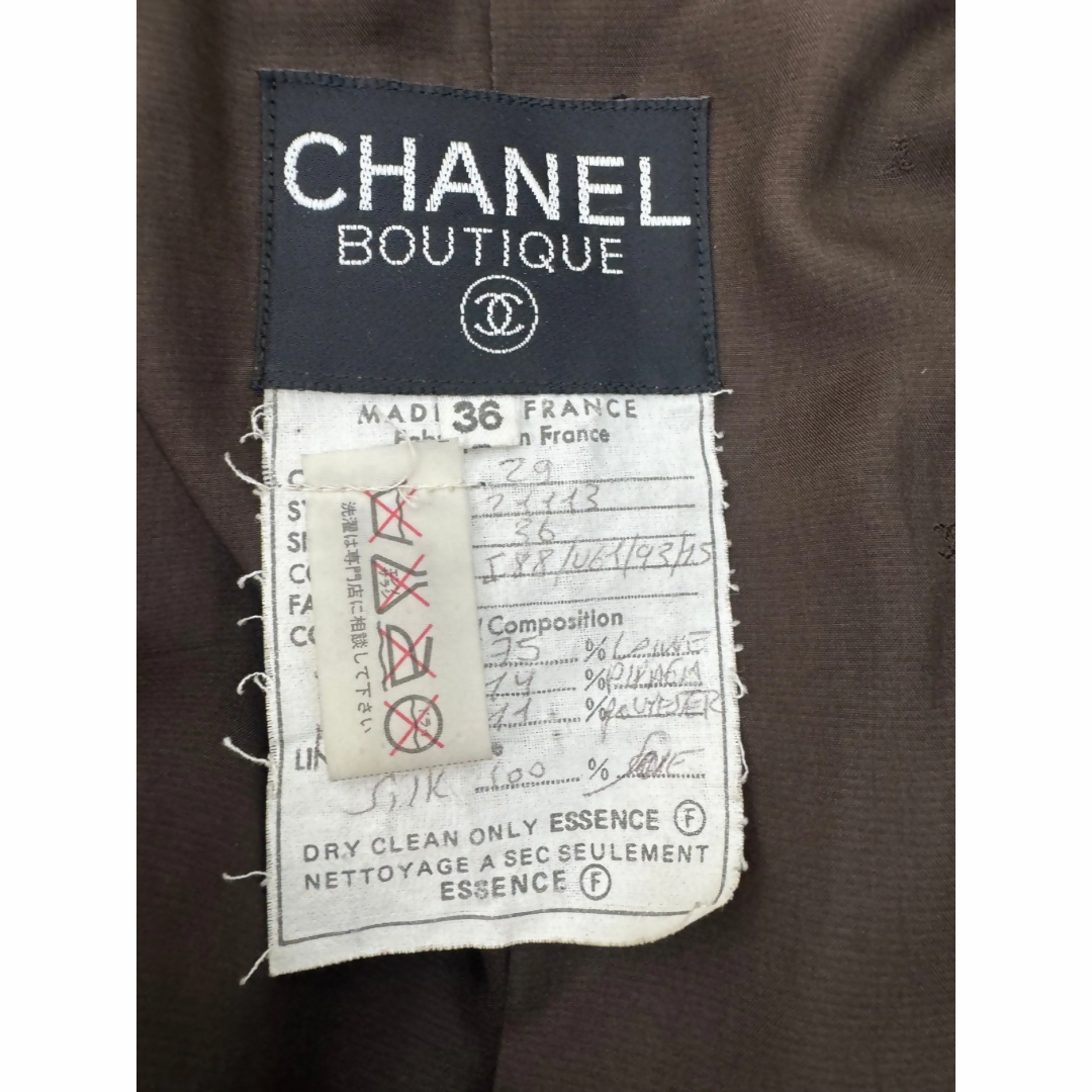 Chanel Vintage 1992 Tweed Leather Jacket
