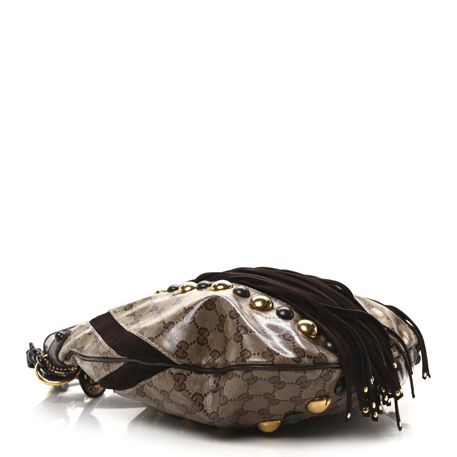 Crystal Monogram Fringe Babouska Hobo