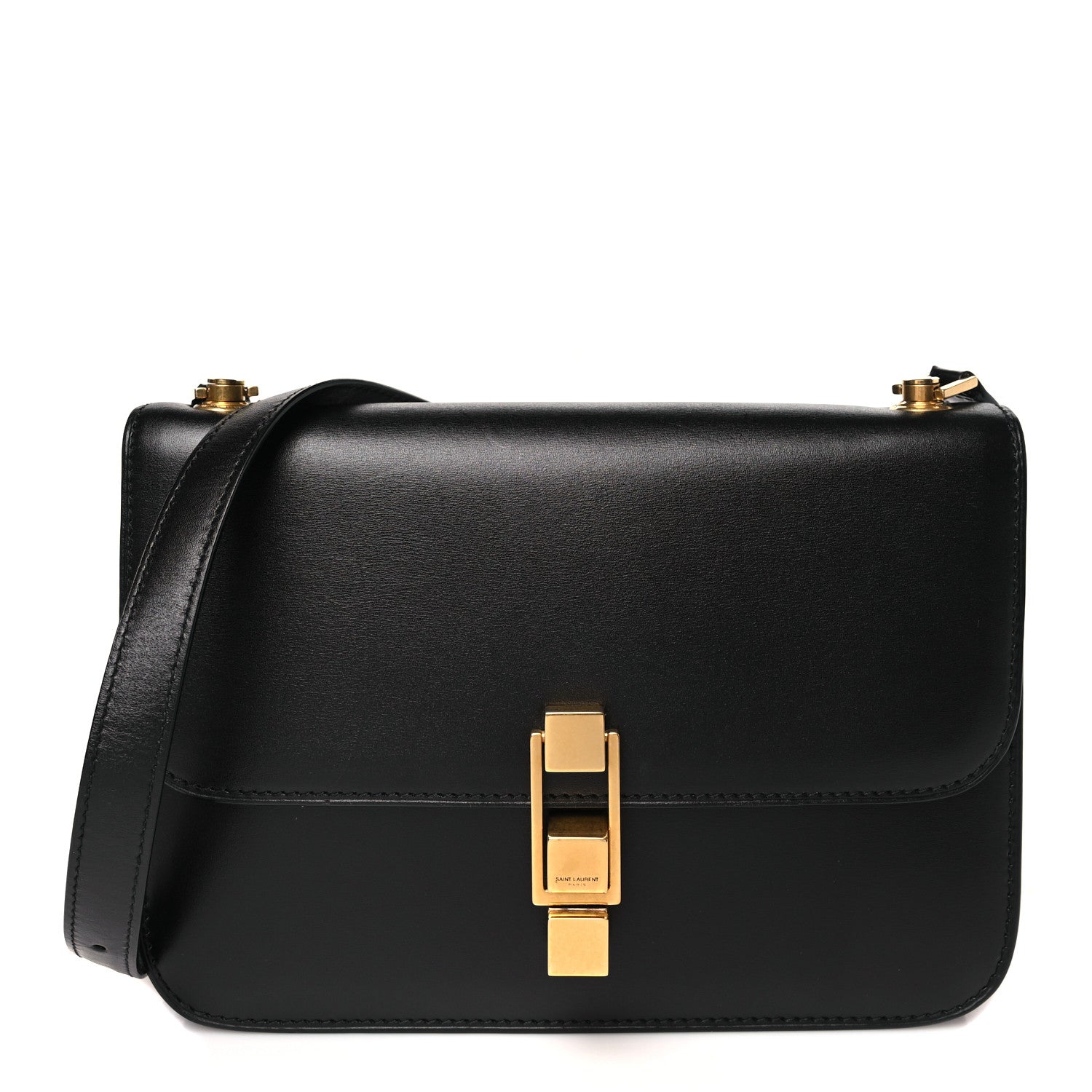 Smooth Calfskin Carre Satchel Black