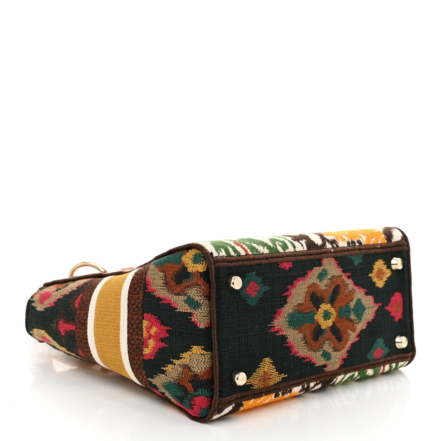 Canvas Embroidered Paisley Medium Lady D-Lite Multicolor