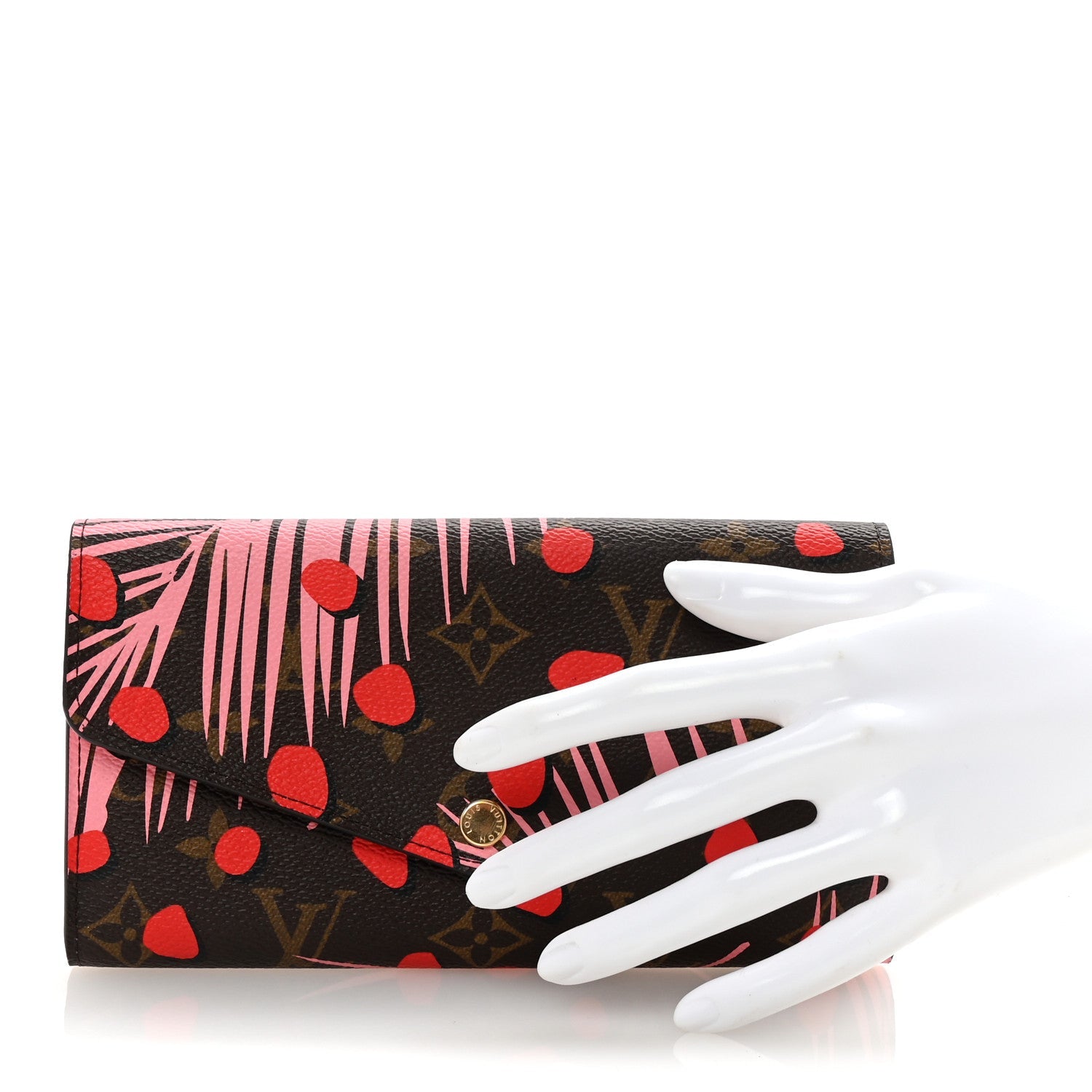 Monogram Jungle Dots Sarah Wallet Sugar Pink Poppy
