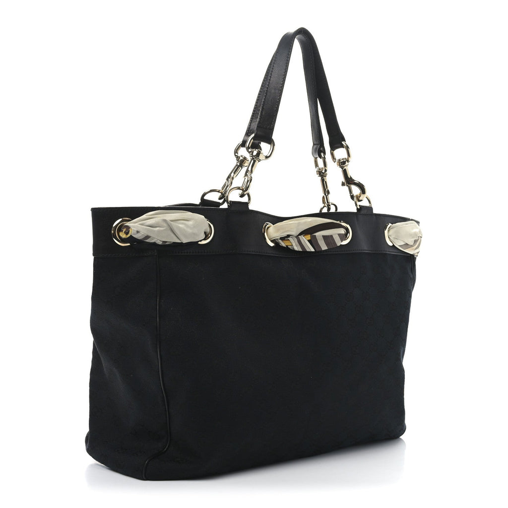 Monogram Large Positano Tote Black