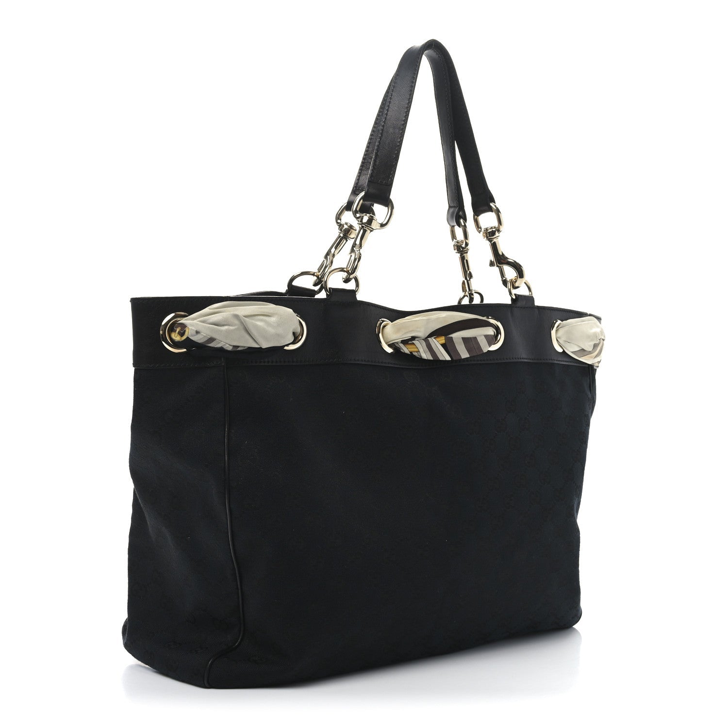 Monogram Large Positano Tote Black