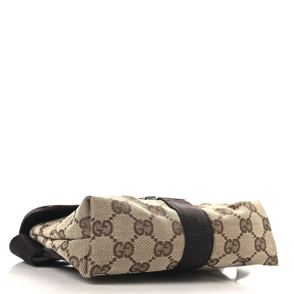 Monogram Waist Pouch Bag Dark Brown