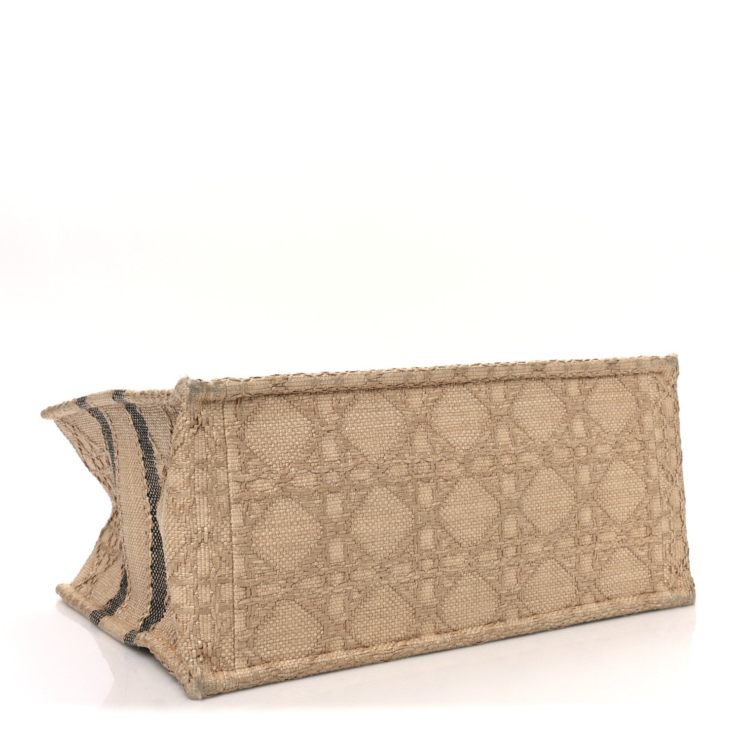 Raffia Cannage Medium Book Tote Natural