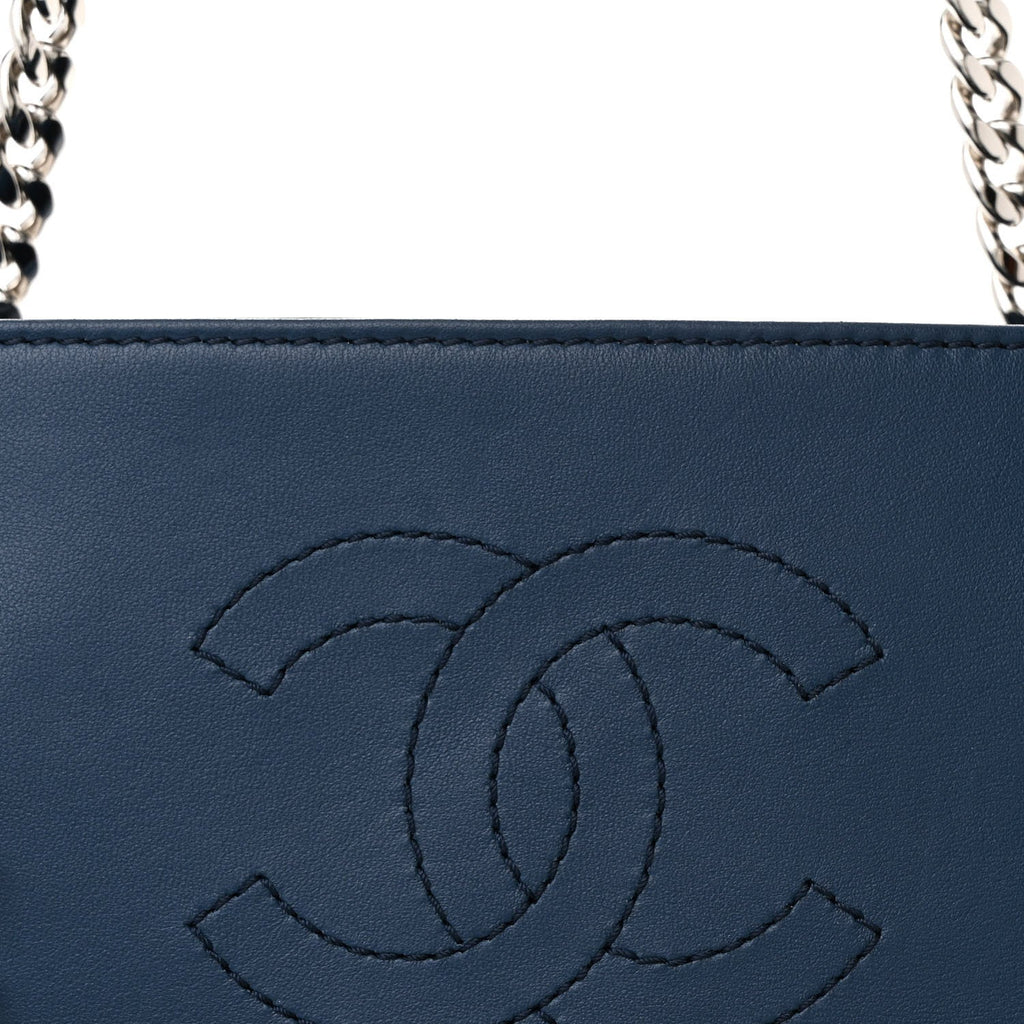 Lambskin Quilted Medium Urban Delight Tote Blue