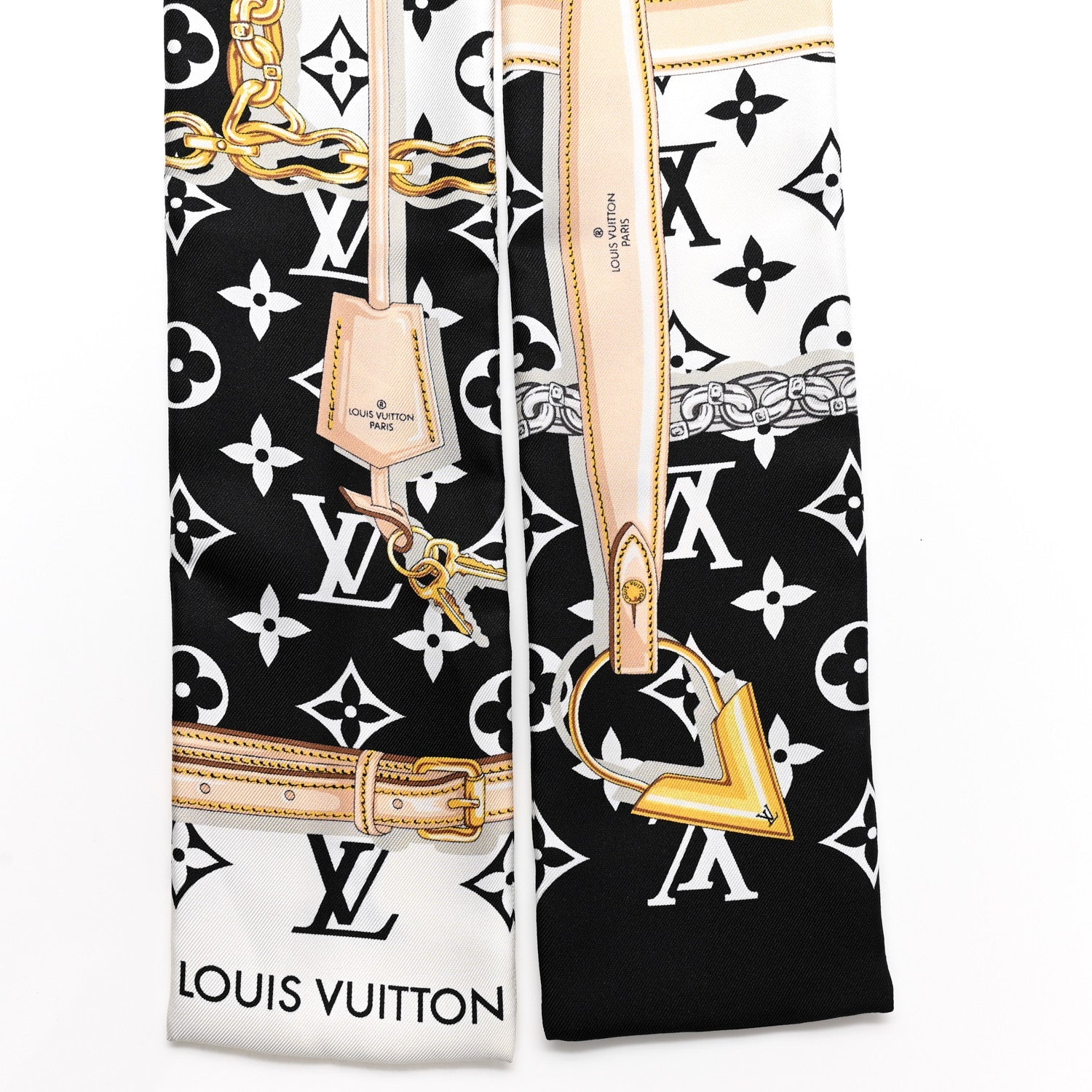 Silk Monogram Confidential Bandeau Black