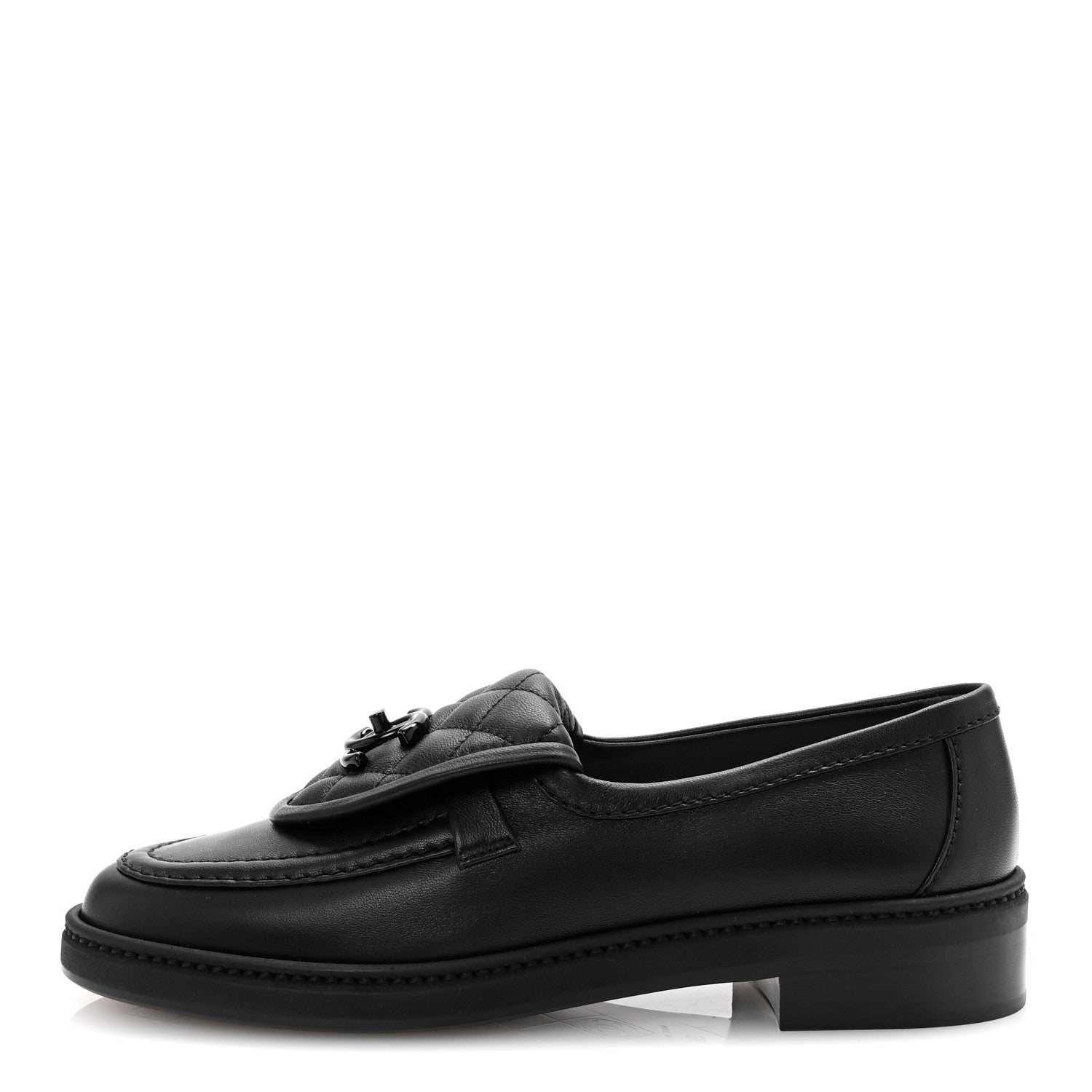 Lambskin Quilted CC Turnlock Loafers 36 Black