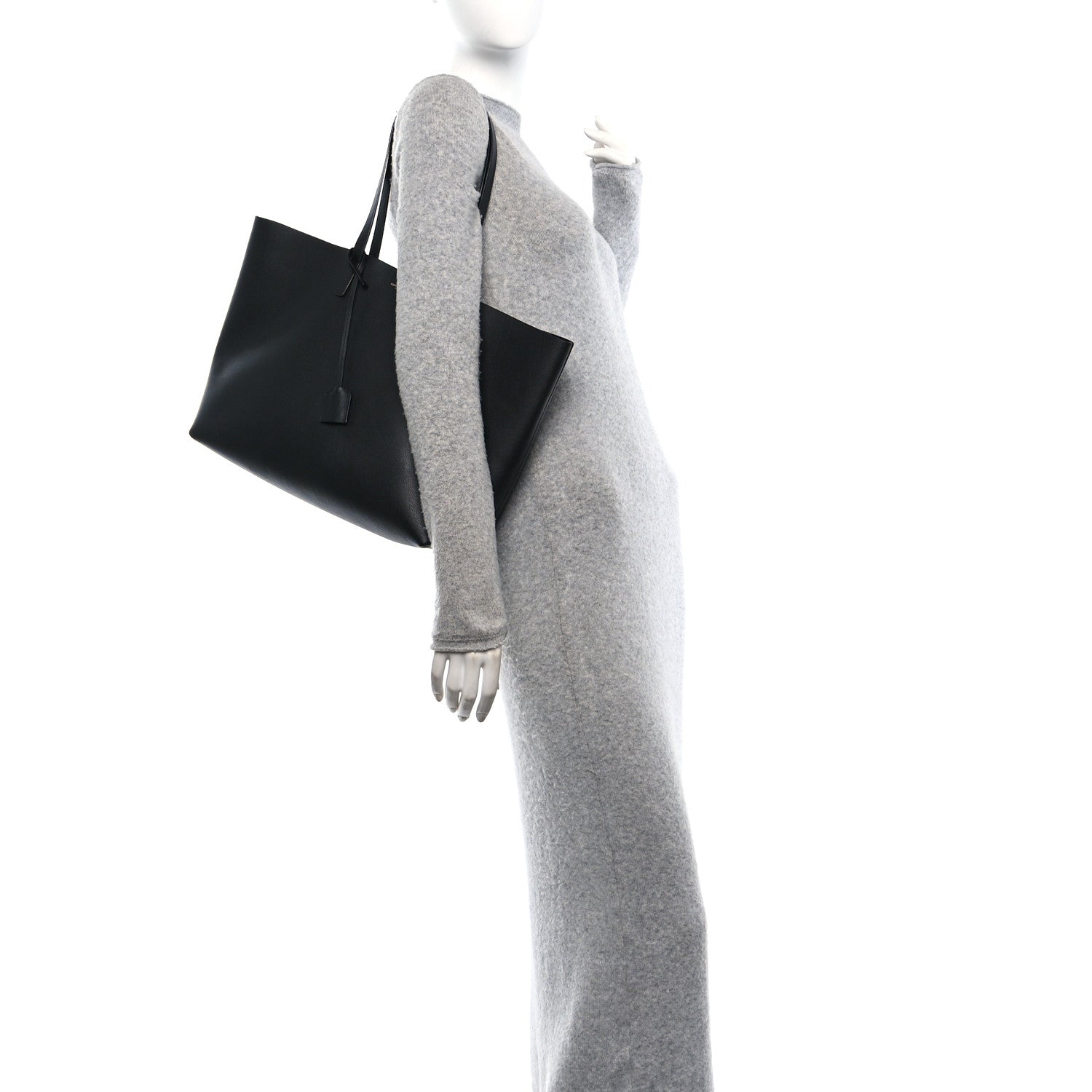 Calfskin Large Shopping Tote Black