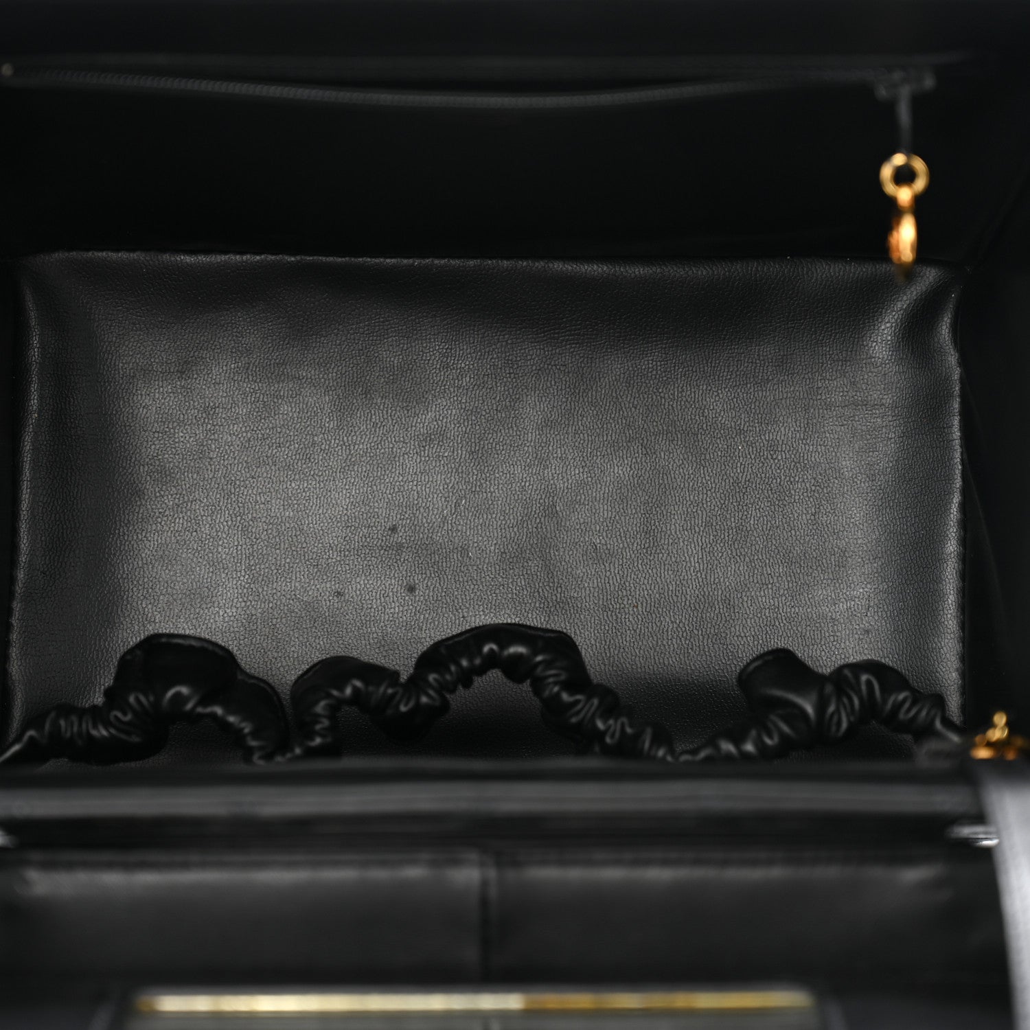 Calfskin Stitch Vanity Case Black