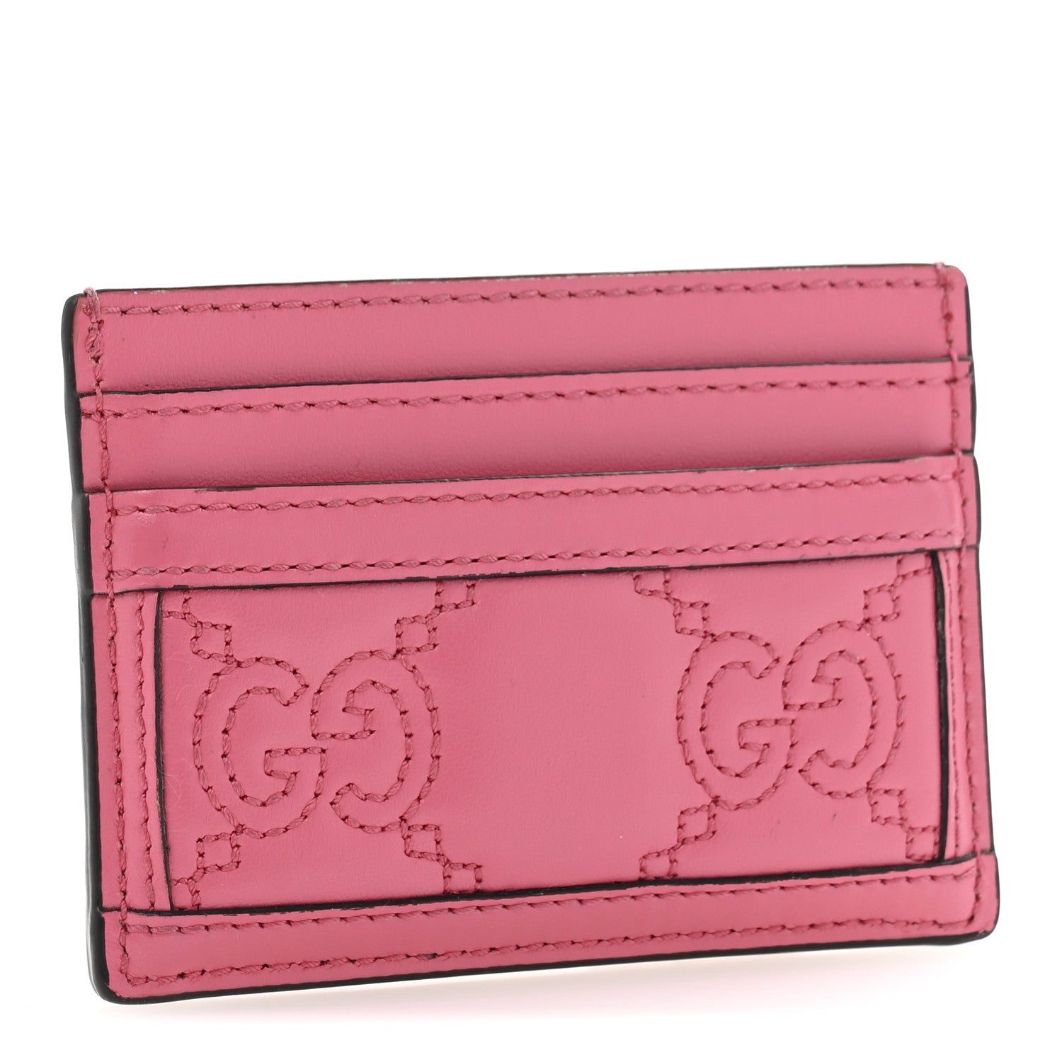 Calfskin GG Matelasse  Holder Pink