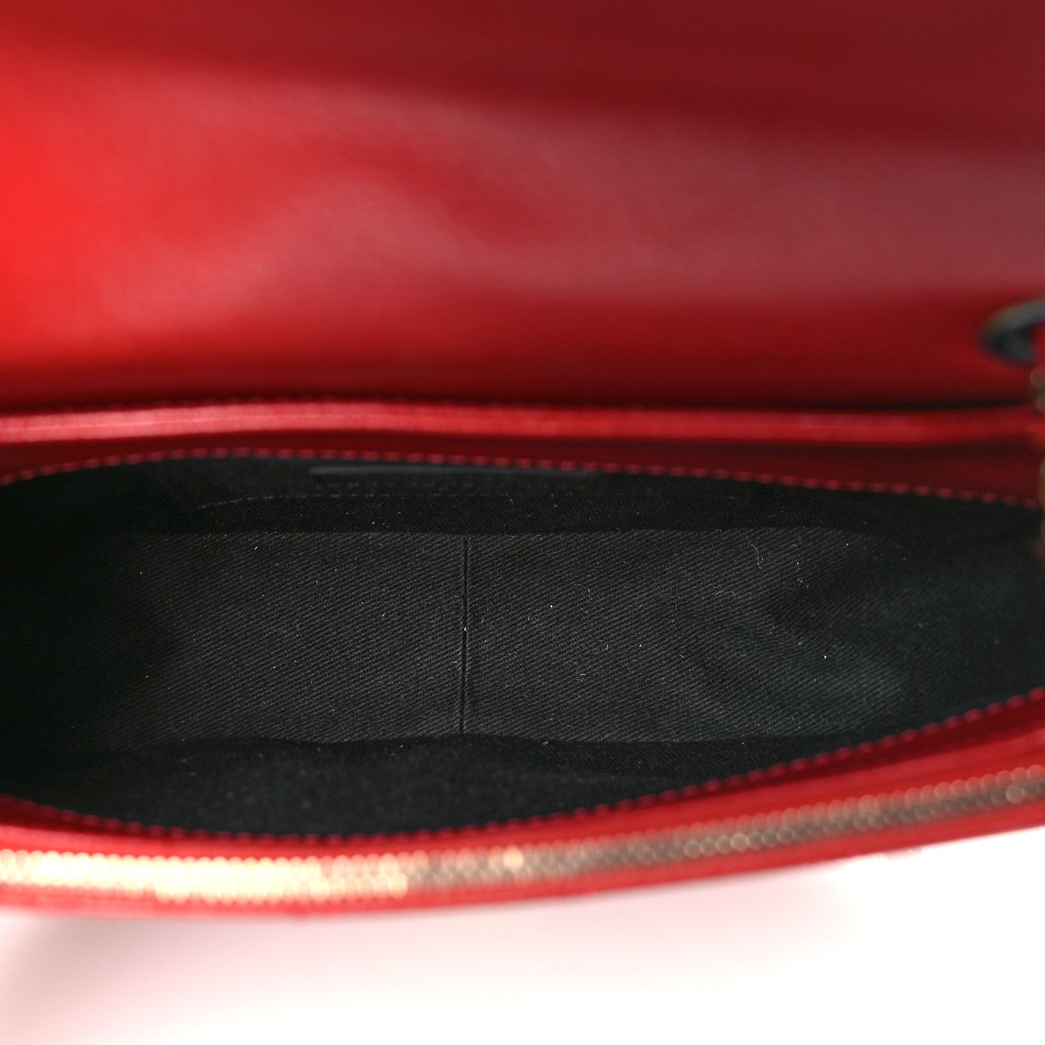 Shiny Calfskin Goatskin Quilted Small Coco Curve Messenger Flap Red