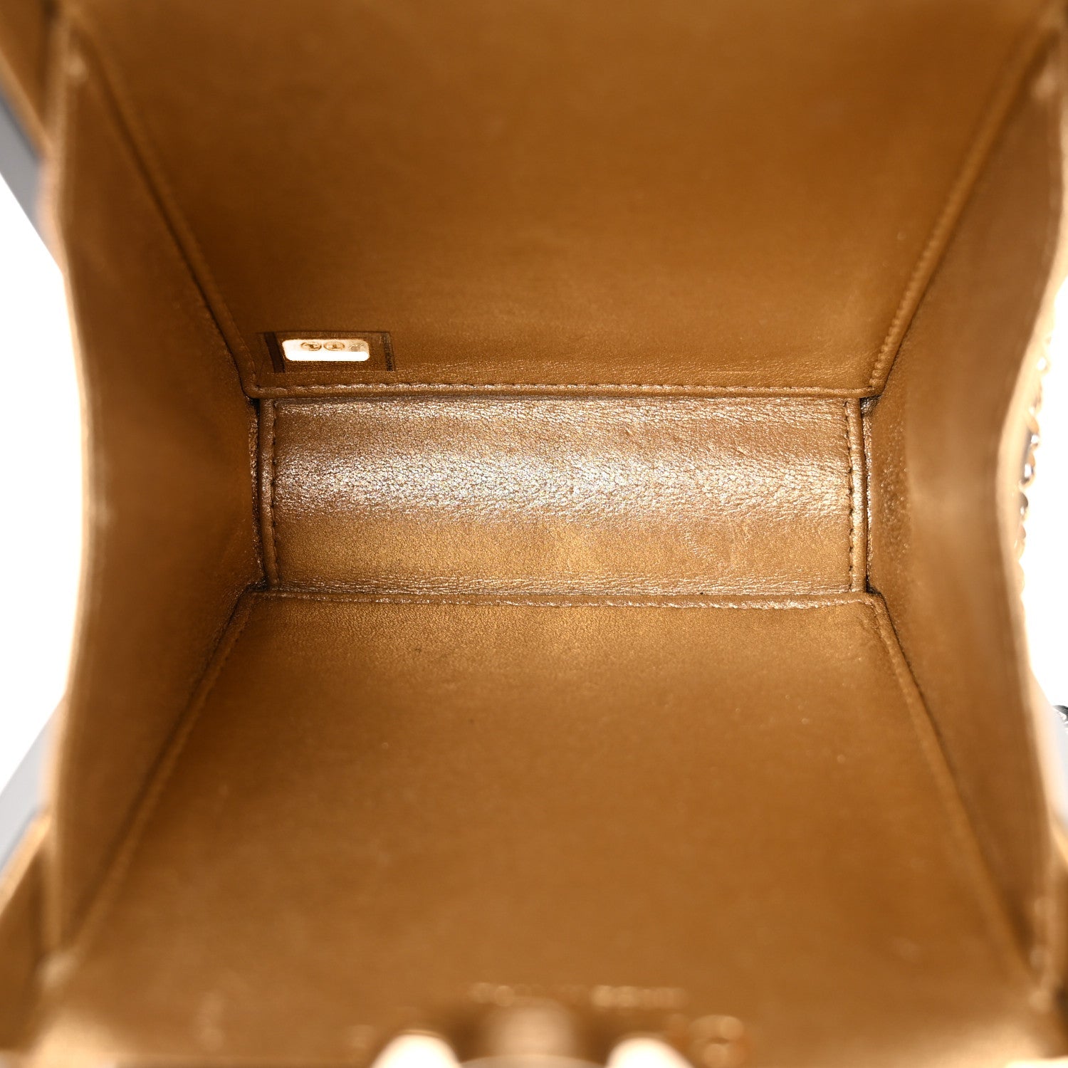 Plexiglass Perfume Bottle Clutch Black Gold