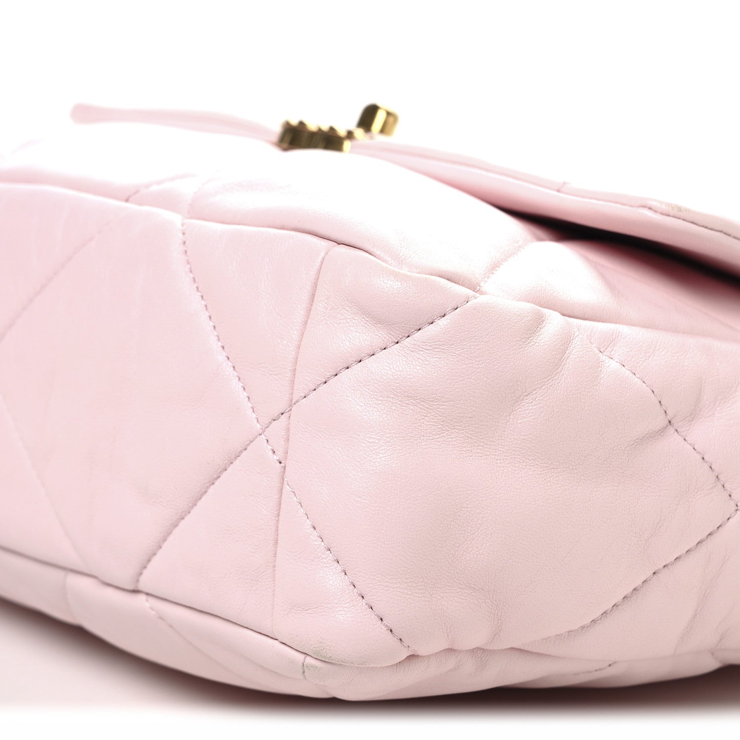 Lambskin Quilted Large Chanel 19 Flap Light Pink