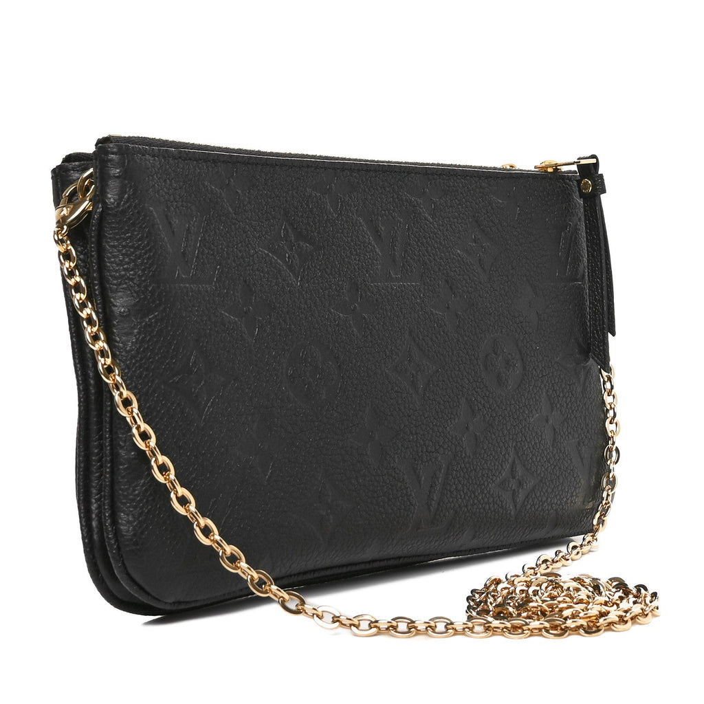 Empreinte Double Zip Pochette Black