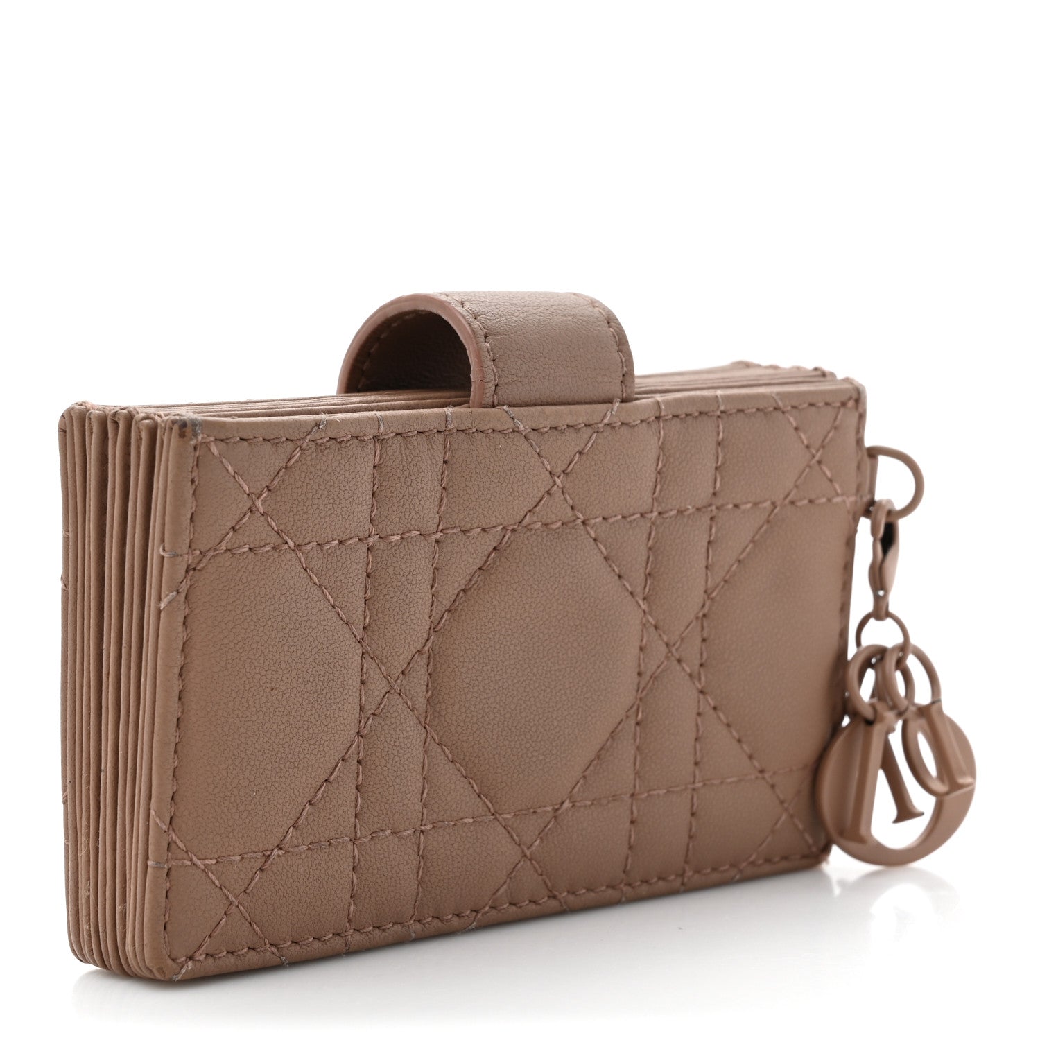 Ultra Matte Calfskin Cannage Lady Dior 5-Gusset  Holder Blush Powder