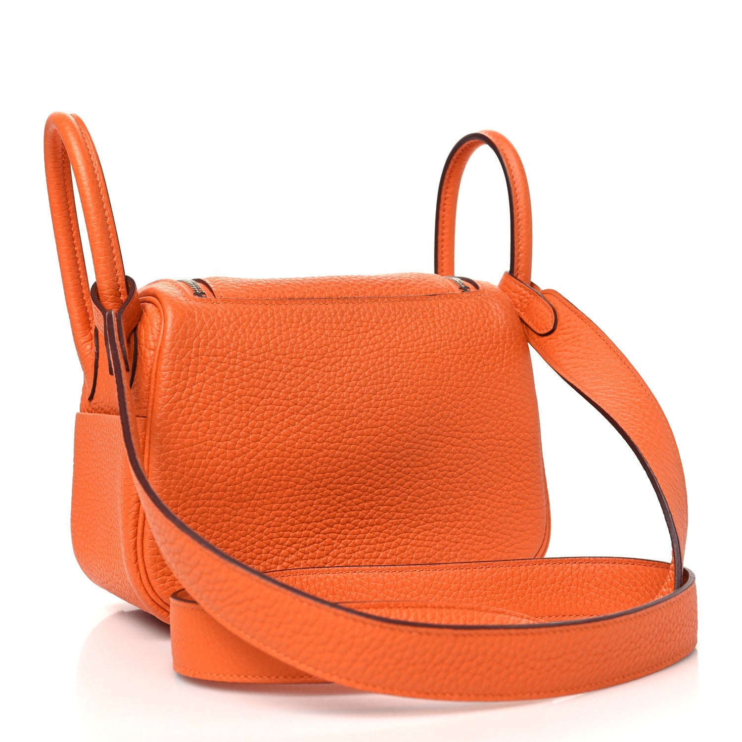 Taurillon Clemence Mini Lindy 20 Orange Minium