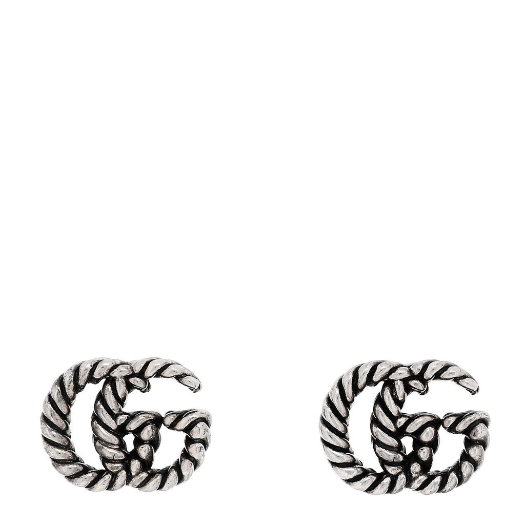 Sterling Silver Torchon Double G Earrings