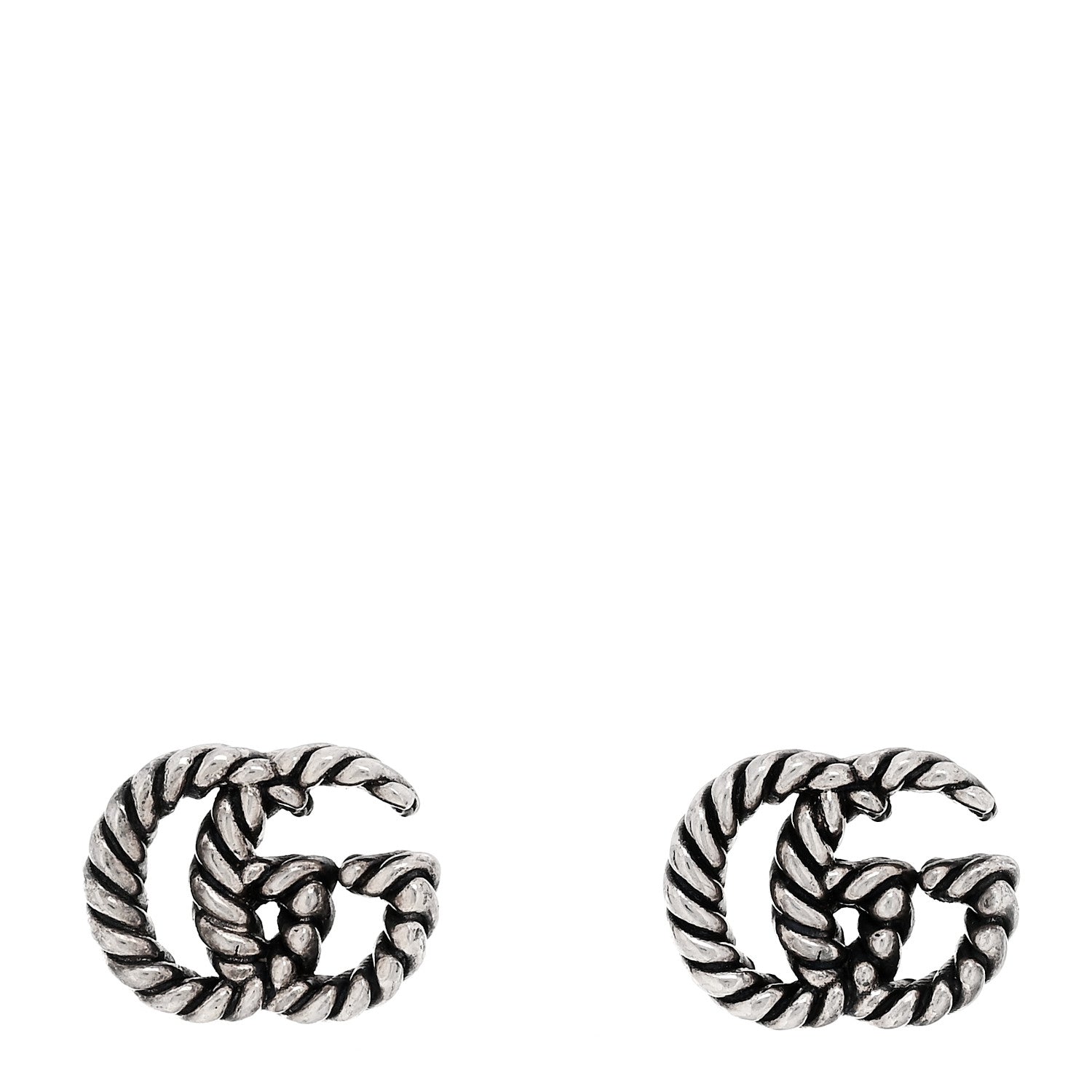 Sterling Silver Torchon Double G Earrings