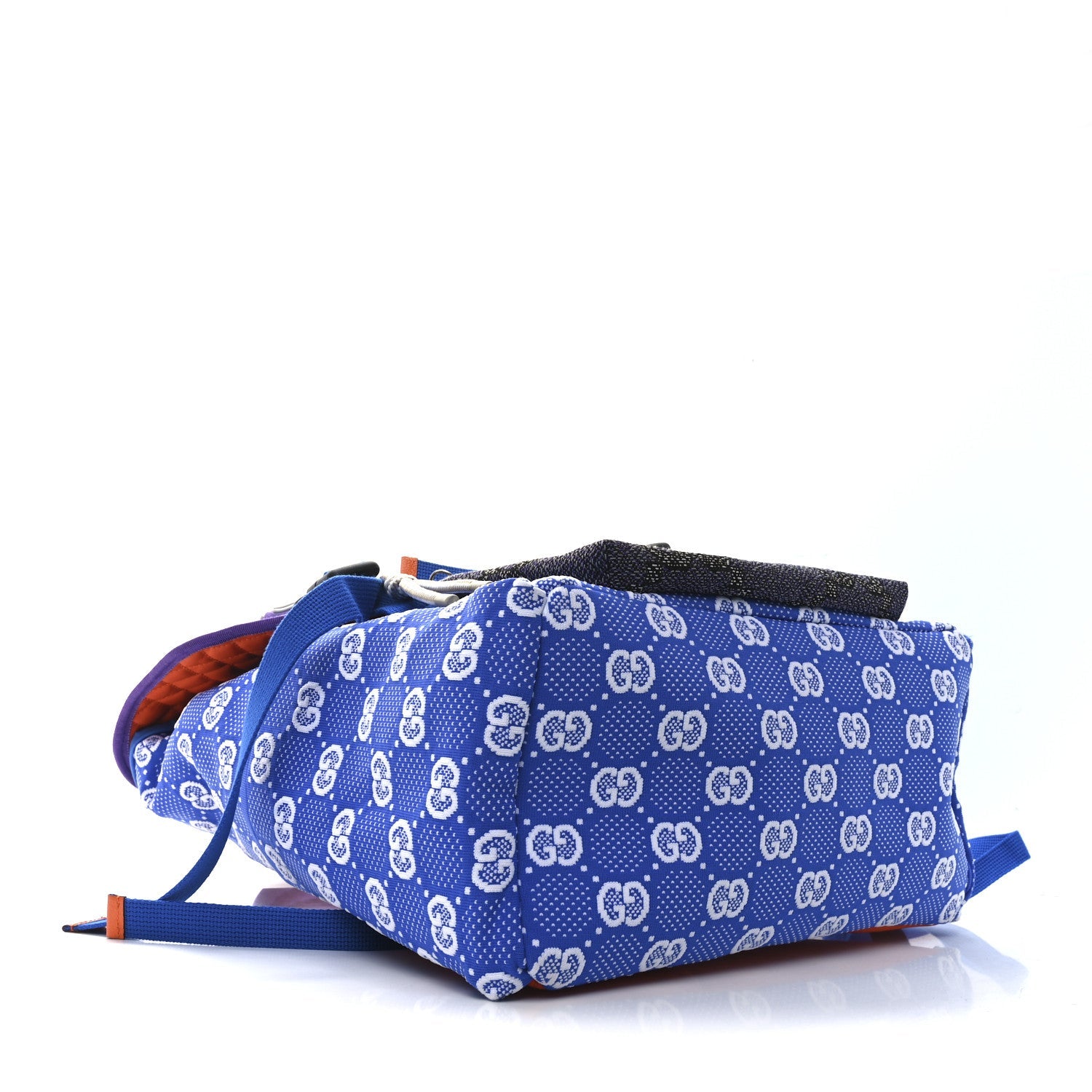 Jersey GG Monogram All Over Pan Sport Double Buckle Backpack  Blue Multicolor