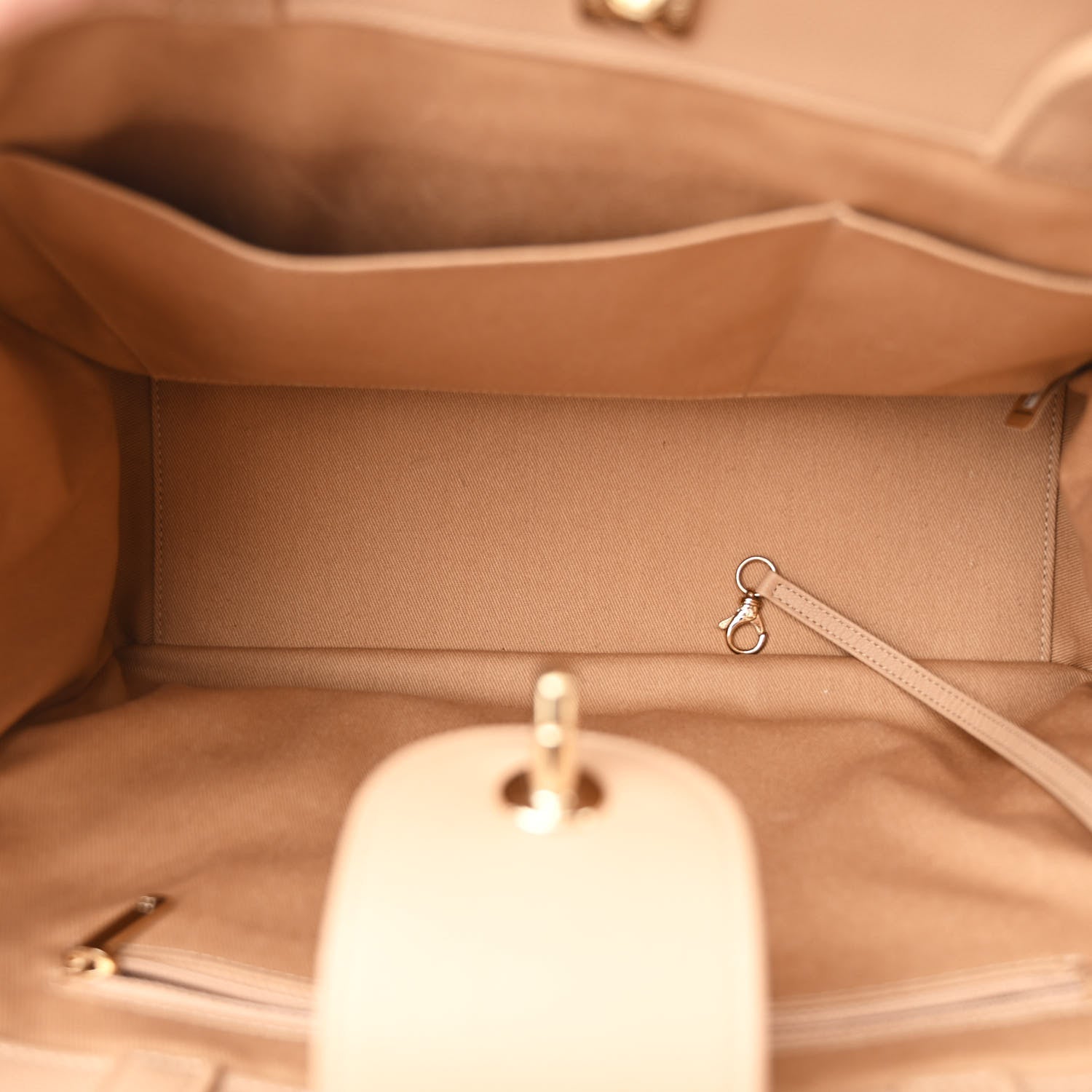 Caviar Quilted Large Business Affinity Shopping Bag Beige