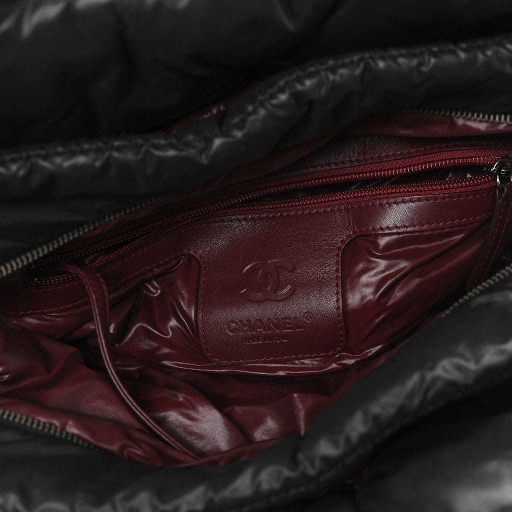Nylon Coco Cocoon Zipped Tote Black