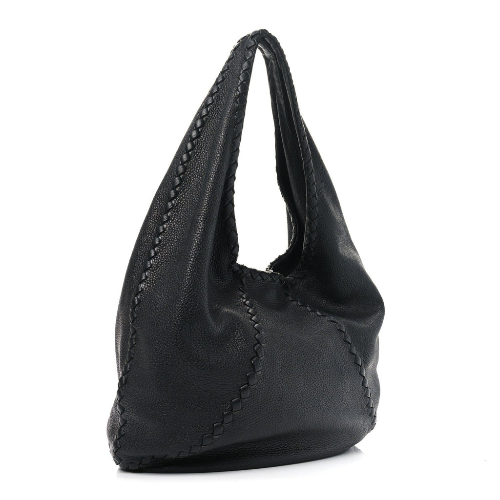 Cervo Deerskin Large Hobo Black
