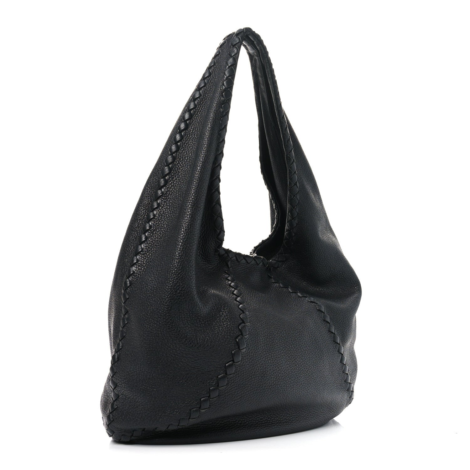 Cervo Deerskin Large Hobo Black