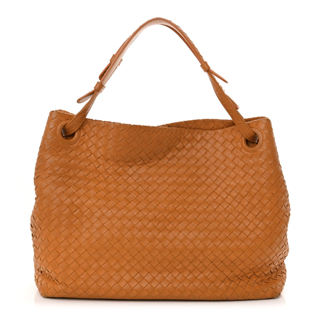 Nappa Intrecciato Medium Garda Bag Orange