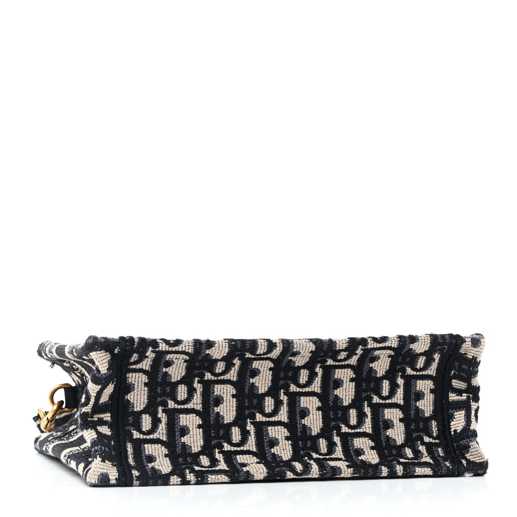 Oblique Mini Book Tote With Strap Blue Multicolor