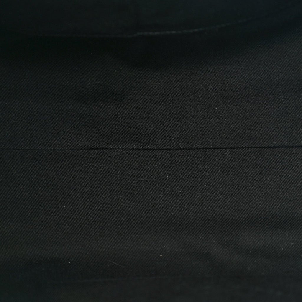 Mixed Fibers Calfskin Striped Medium Deauville Tote Black Black