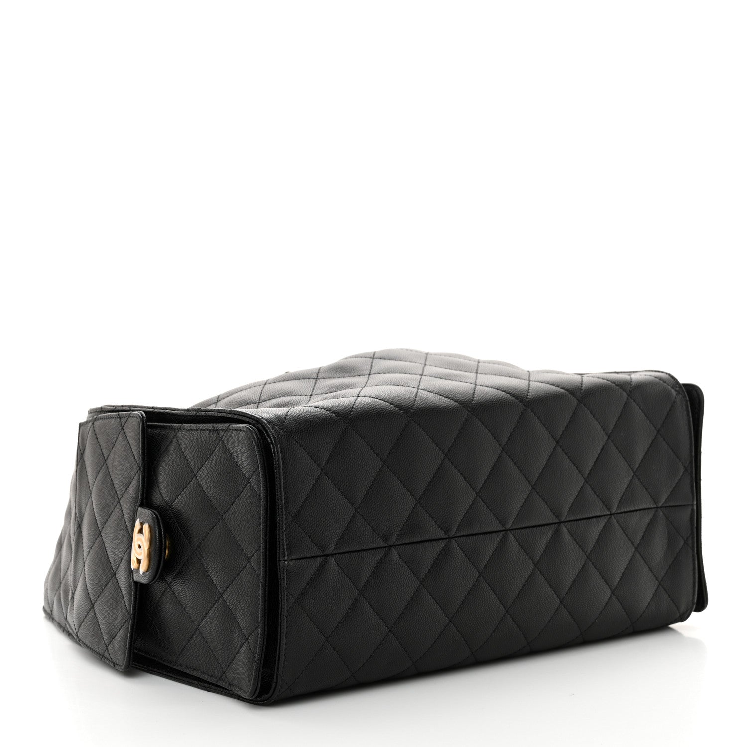 Caviar Quilted Medium Chanel 25 Handbag Black