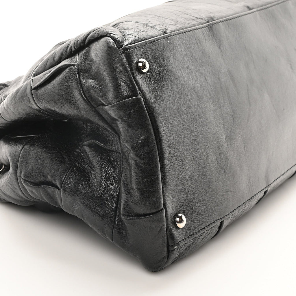 Lambskin Igloo Shoulder Bag Black